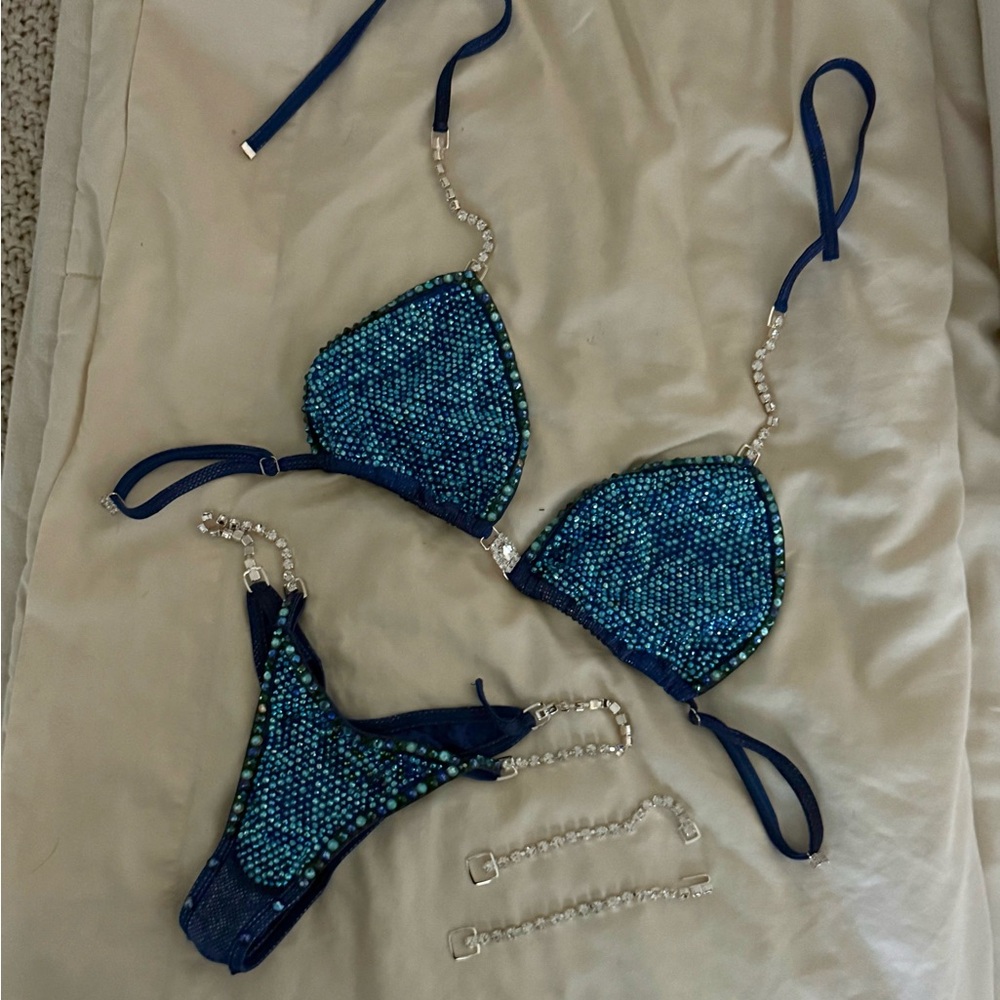 Angel Competition Bikinis Blue Bikini Set View 2